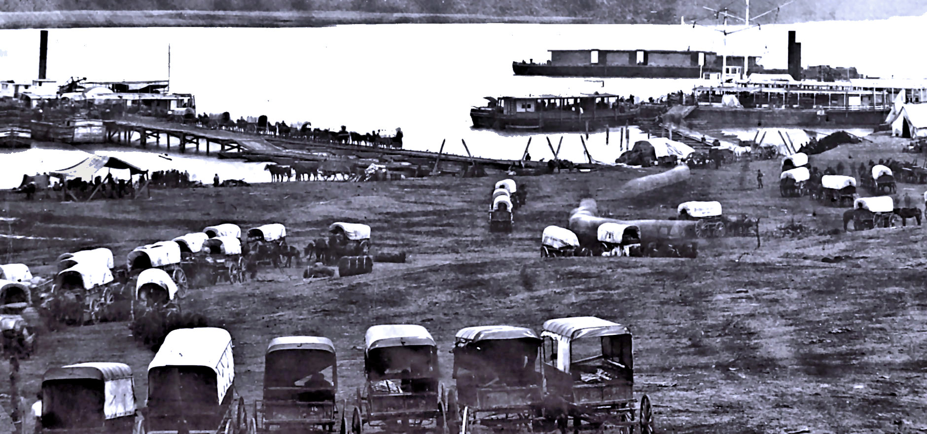 Union army wagons, 1864